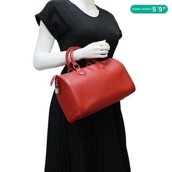 Louis Vuitton  Speedy 25 Epi Leather Satchel Bag Red - Picture 2 of 15